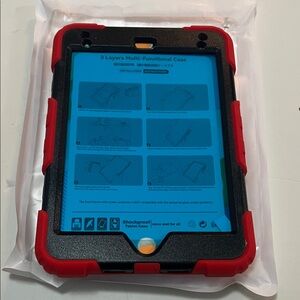 Seymac Shockproof Stock tablet Case for generation Y2SD‎ mini5- Red and Black